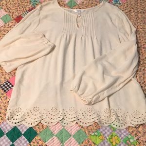 Soft Lauren Conrad top in neutral